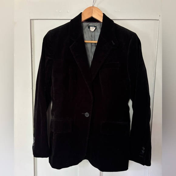 J. Crew Jackets & Blazers - J. Crew | women’s Black velvet blazer size 6